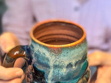 Load image into Gallery viewer, 14-C Turquoise PROTOTYPE Swirly Mug, 26 oz.