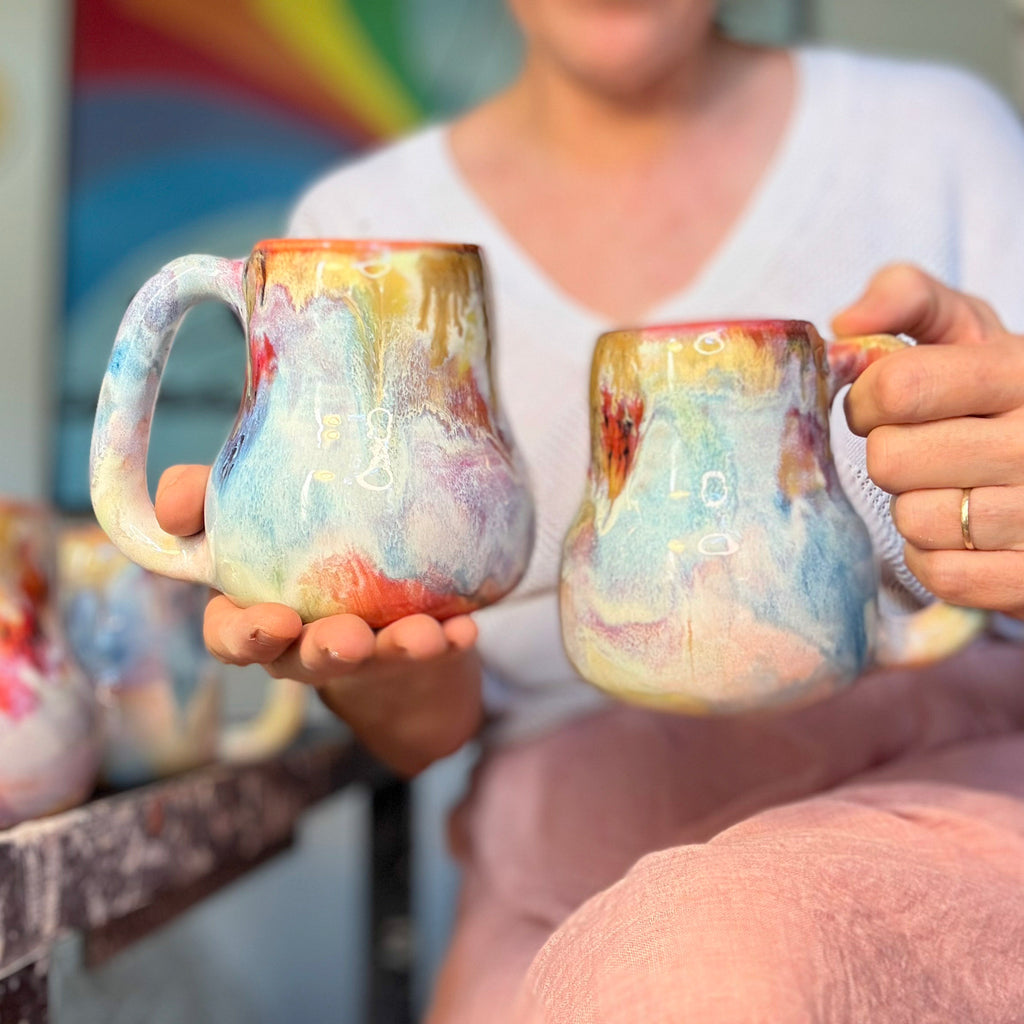 14-F Whimsy Mid Mod Mug, 17 oz. (This listing is for one mug)