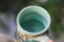 Load image into Gallery viewer, 10-D Aqua Mountains Barely Flared Textured Divot 'Cuddle' Mug, 17 oz.