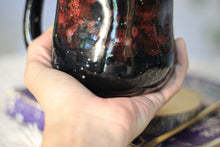 Load image into Gallery viewer, 12-F Scarlet Stellar Chaos Textured Divot Mug, 17 oz.