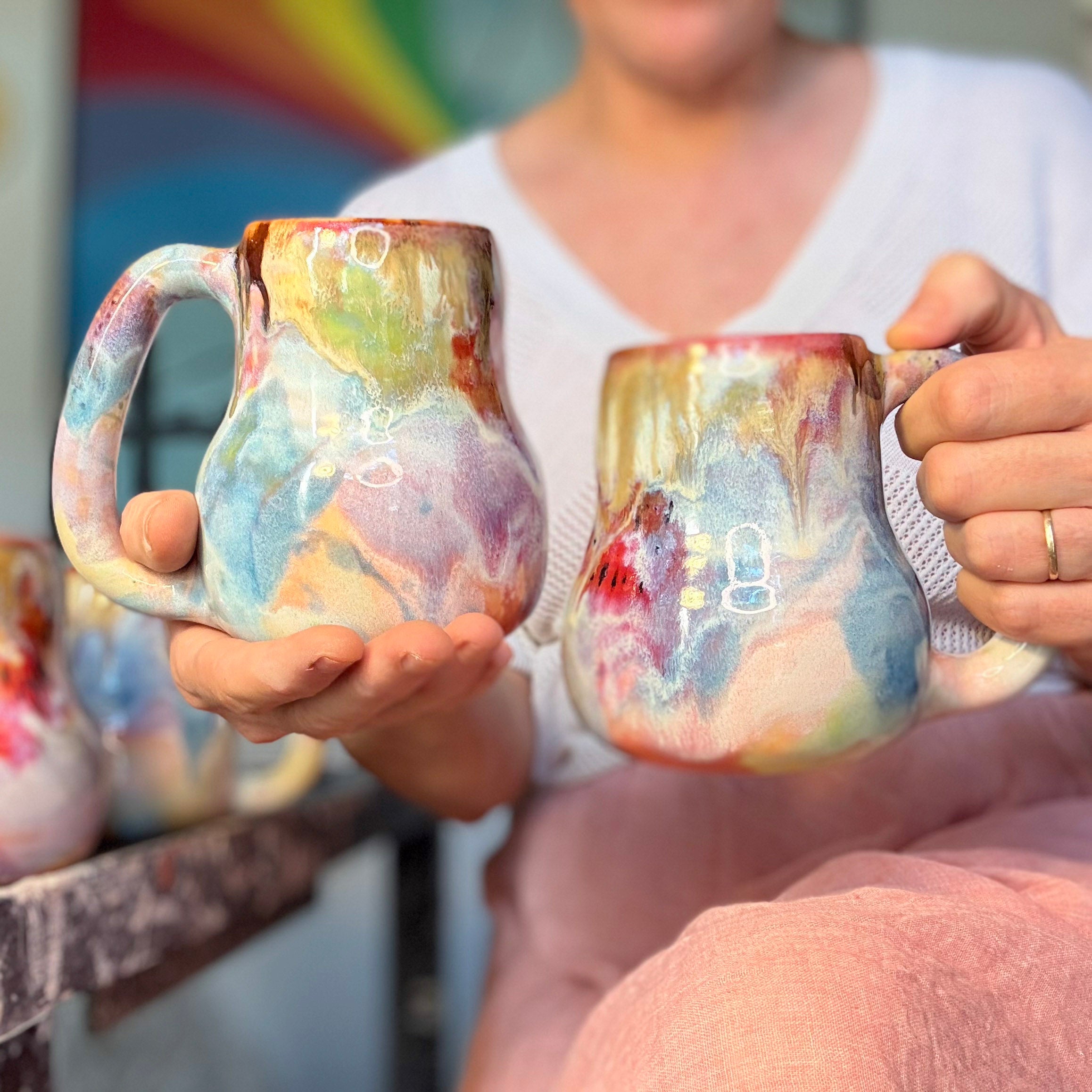 14-F Whimsy Mid Mod Mug, 17 oz. (This listing is for one mug)