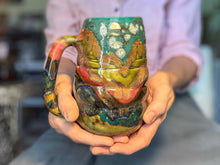 Load image into Gallery viewer, 15-B Green Mountain Swirly Mug, 26 oz.