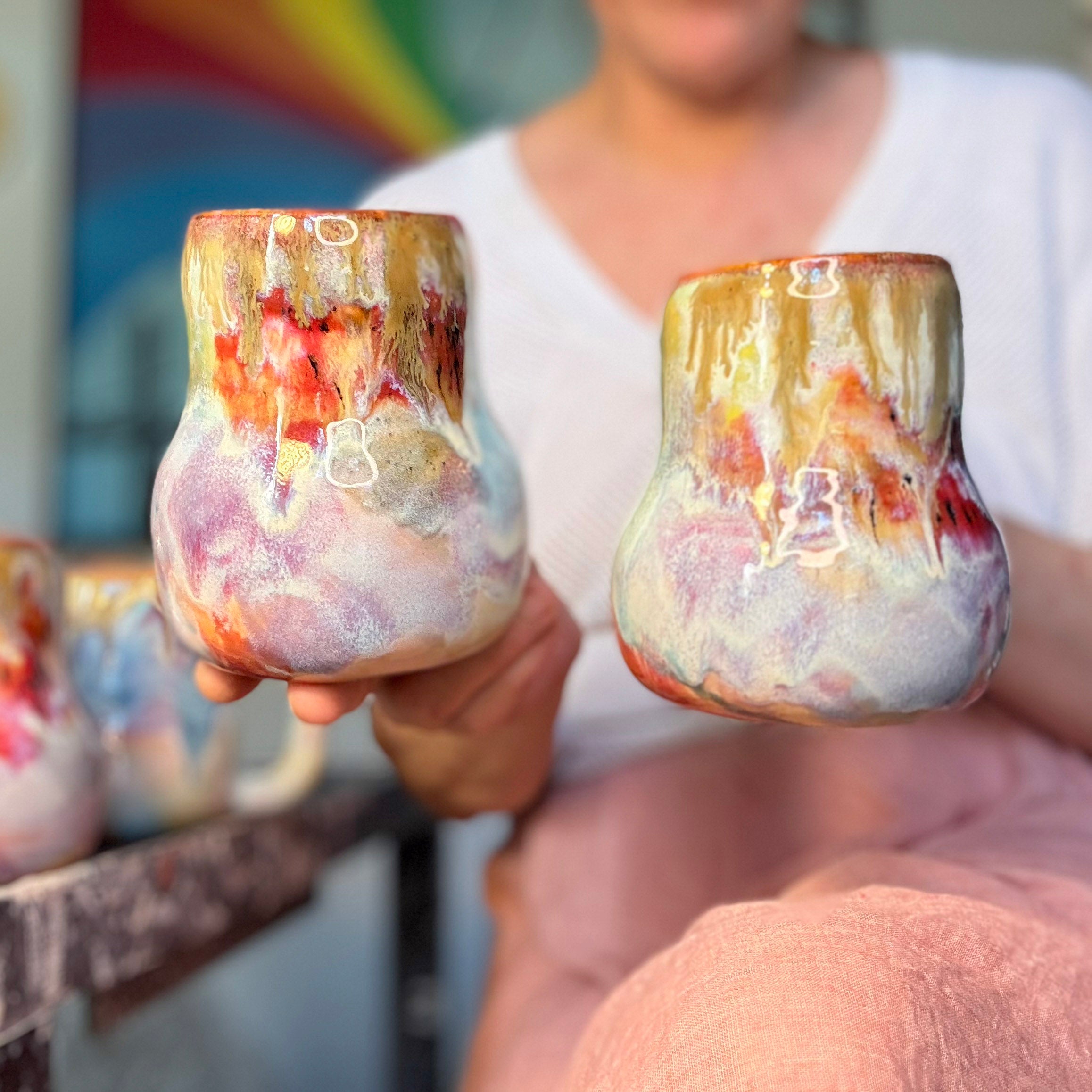 14-F Whimsy Mid Mod Mug, 17 oz. (This listing is for one mug)
