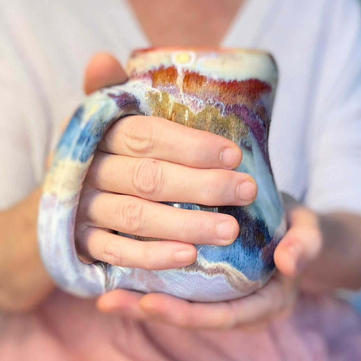 13-D Winter Rainbow Mug, 19 oz.