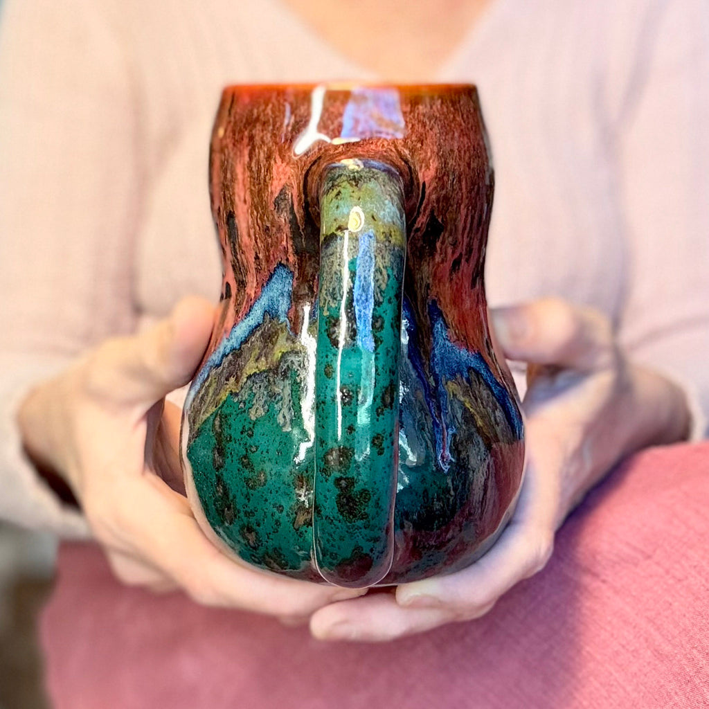 13-B Molten Melon Curvy Mug, 25 oz.