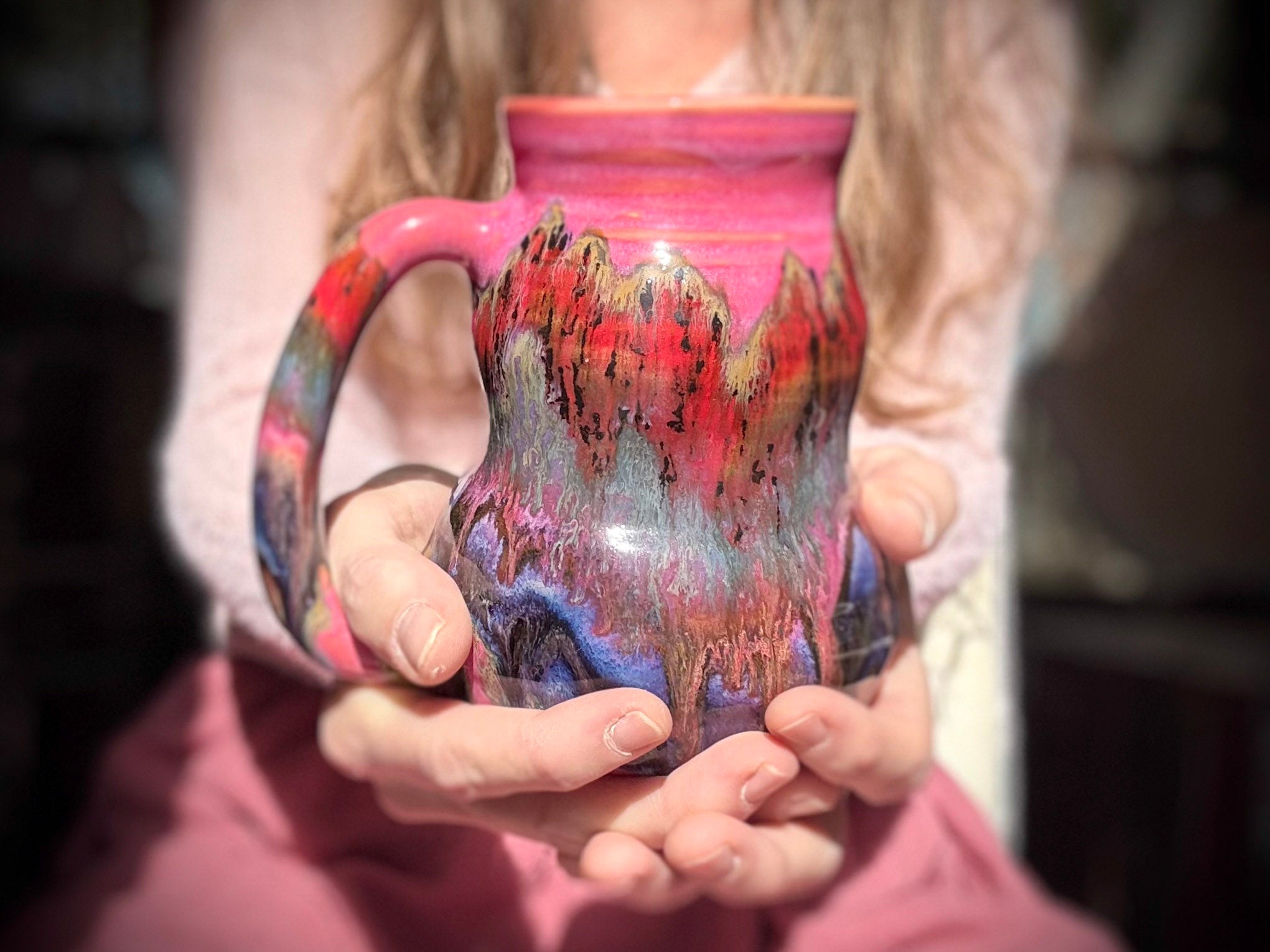 15-B Strawberry Fields Cuddle Mug - TOP SHELF MISFIT, 22 oz.