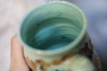 Load image into Gallery viewer, 10-D Aqua Mountains Barely Flared Textured Divot 'Cuddle' Mug, 17 oz.