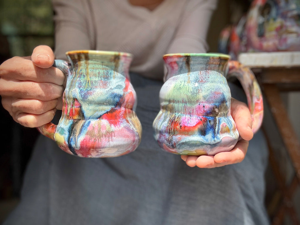 15-E Whimsy Curvy Textured Mug, 15-16 oz (This listing is for one mug)