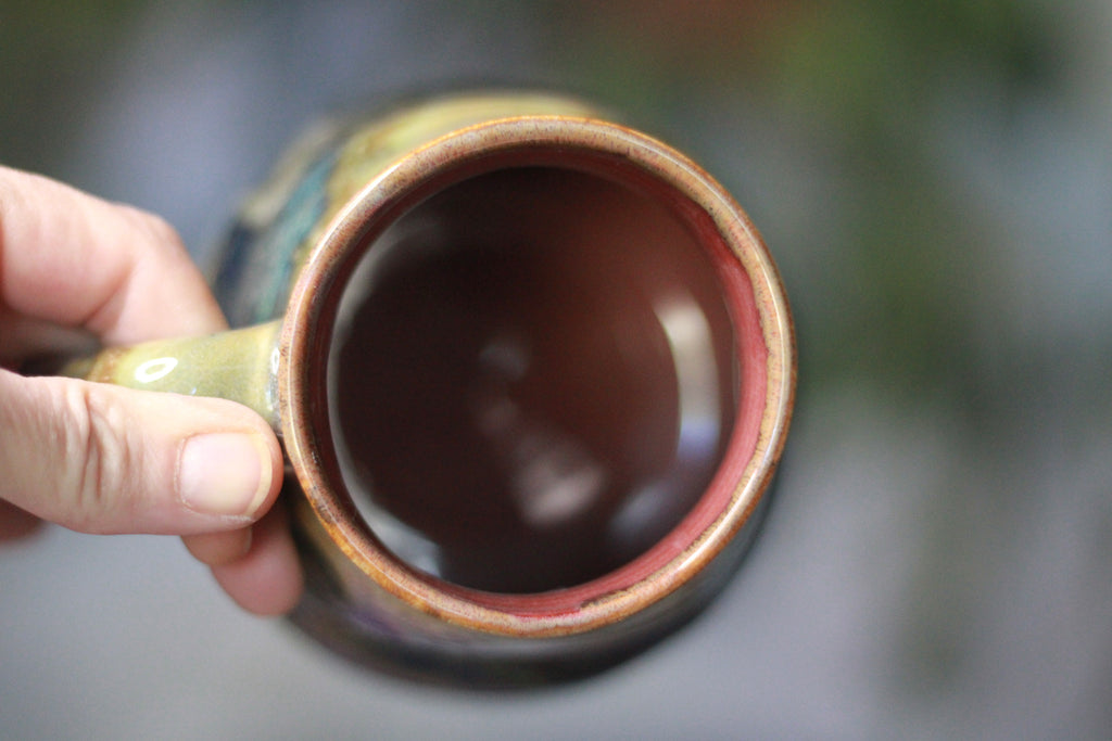 13-D EXPERIMENT Barely Flared Textured Divot 'Cuddle' Mug, 19 oz.
