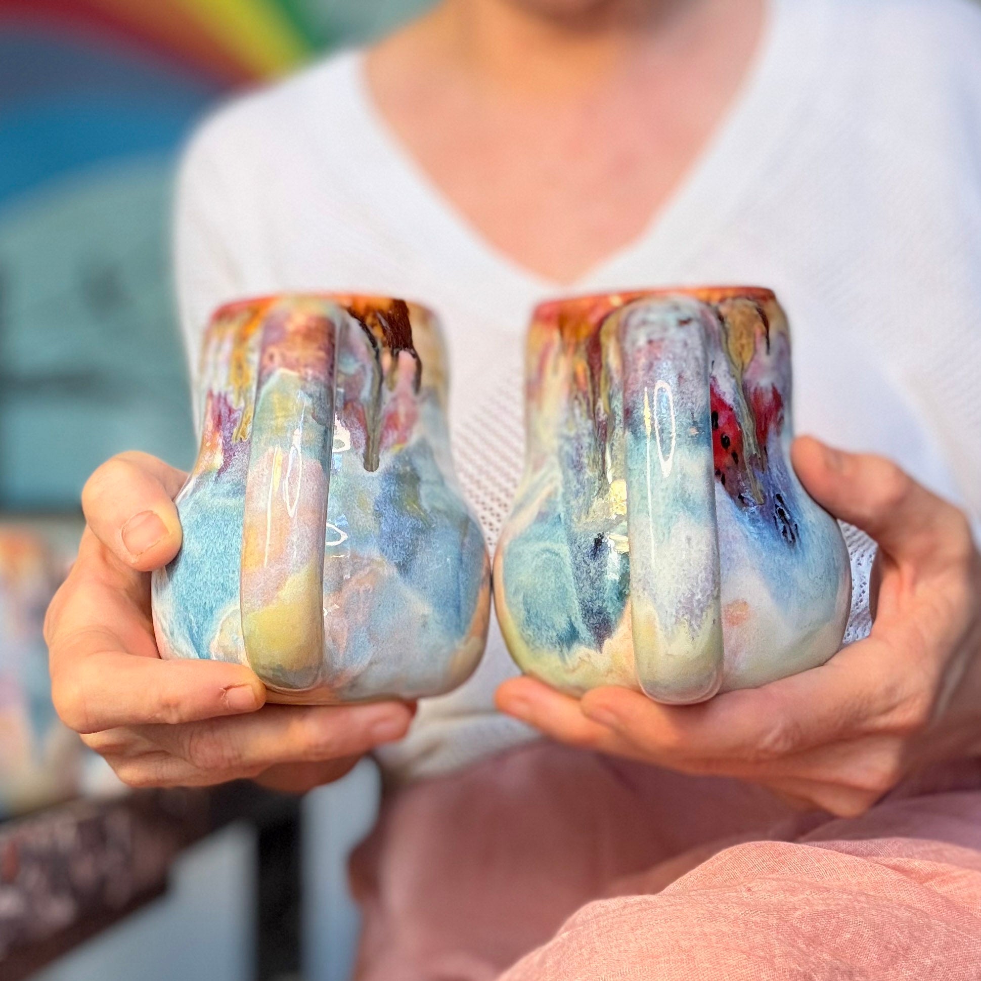14-F Whimsy Mid Mod Mug, 17 oz. (This listing is for one mug)