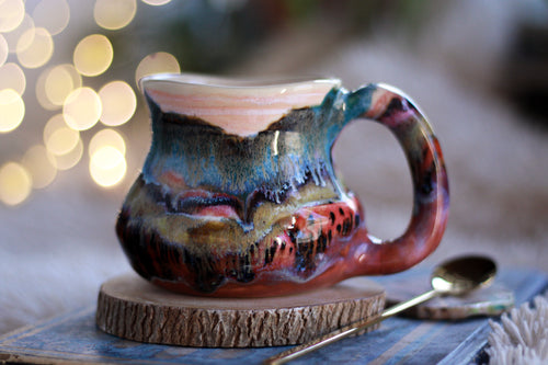 12-D EXPERIMENT Barely Flared Textured Mug, 11 oz.