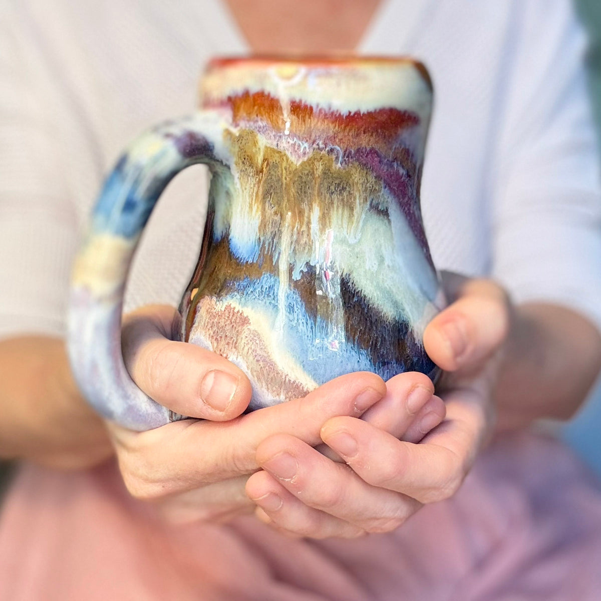 13-D Winter Rainbow Mug, 19 oz.