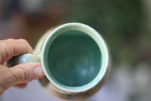 Load image into Gallery viewer, 10-D Aqua Mountains Barely Flared Textured Divot 'Cuddle' Mug, 17 oz.