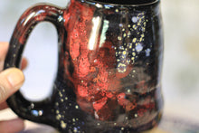 Load image into Gallery viewer, 12-F Scarlet Stellar Chaos Textured Divot Mug, 17 oz.