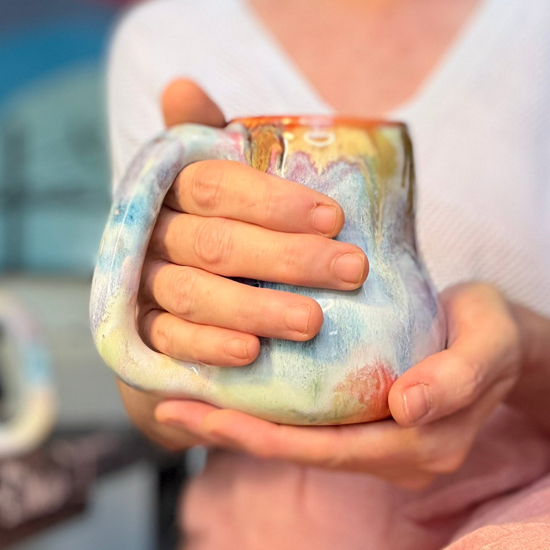 14-F Whimsy Mid Mod Mug, 17 oz. (This listing is for one mug)