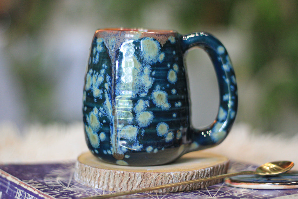 12-F Blue EXPERIMENT Petite Textured Mug, 11 oz.