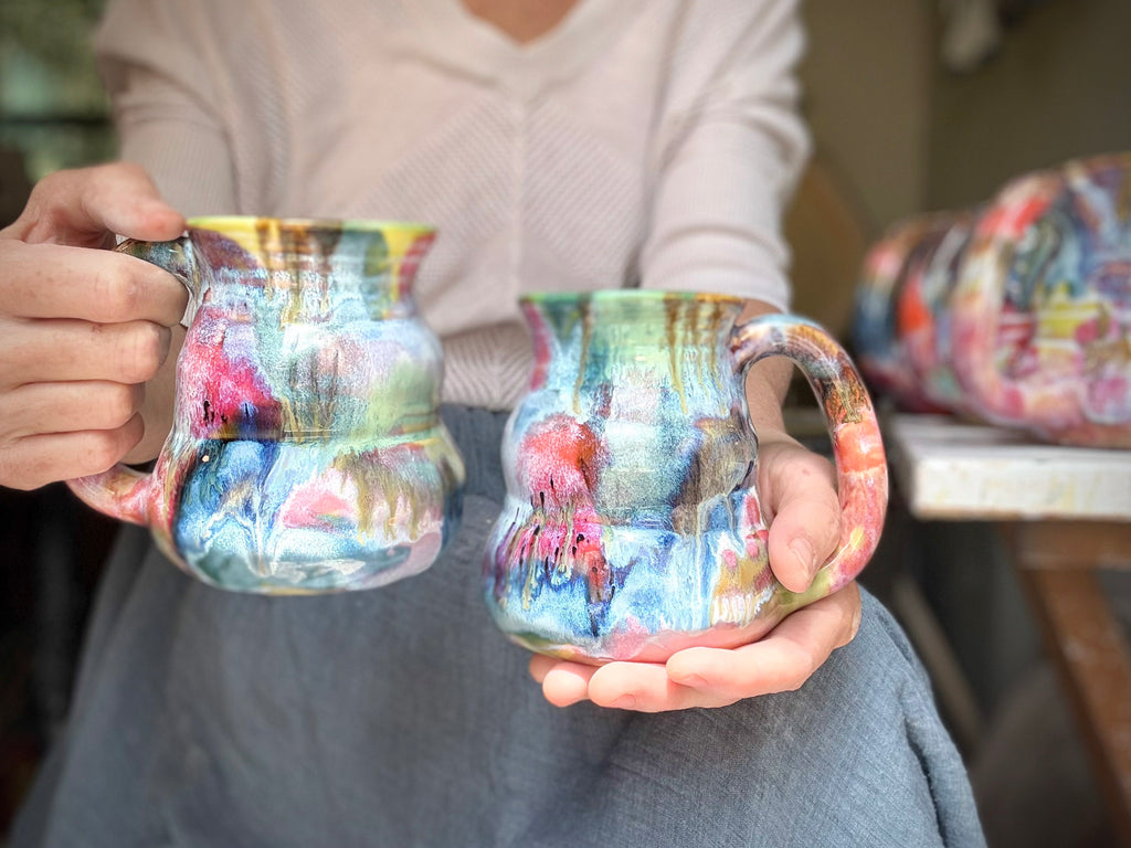 15-E Whimsy Curvy Textured Mug, 15-16 oz (This listing is for one mug)