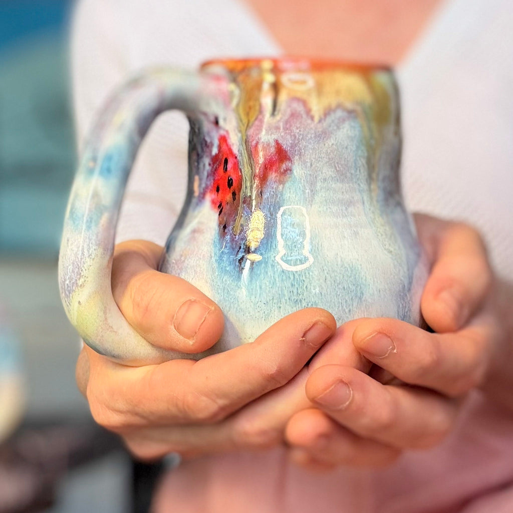 14-F Whimsy Mid Mod Mug, 17 oz. (This listing is for one mug)