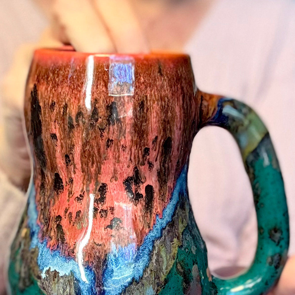 13-B Molten Melon Curvy Mug, 25 oz.