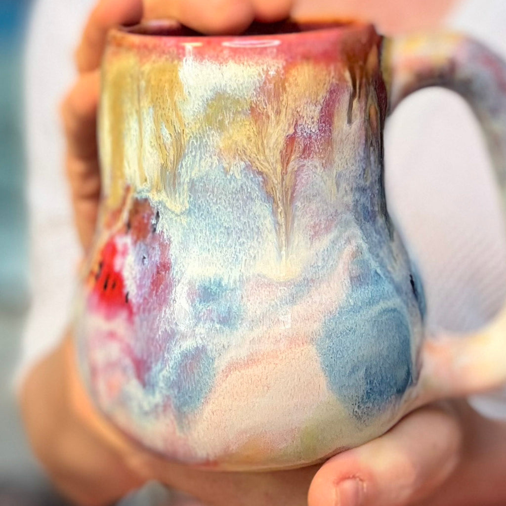 14-F Whimsy Mid Mod Mug, 17 oz. (This listing is for one mug)