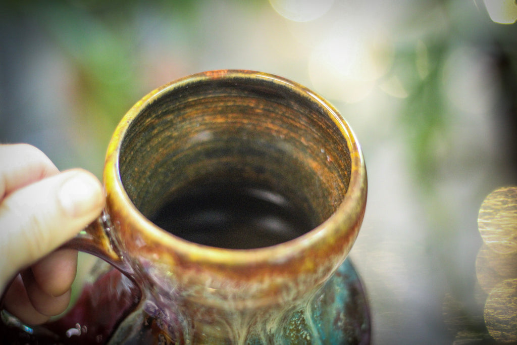 15-D Aqua Falls Acorn Gourd Mug, 17 oz.