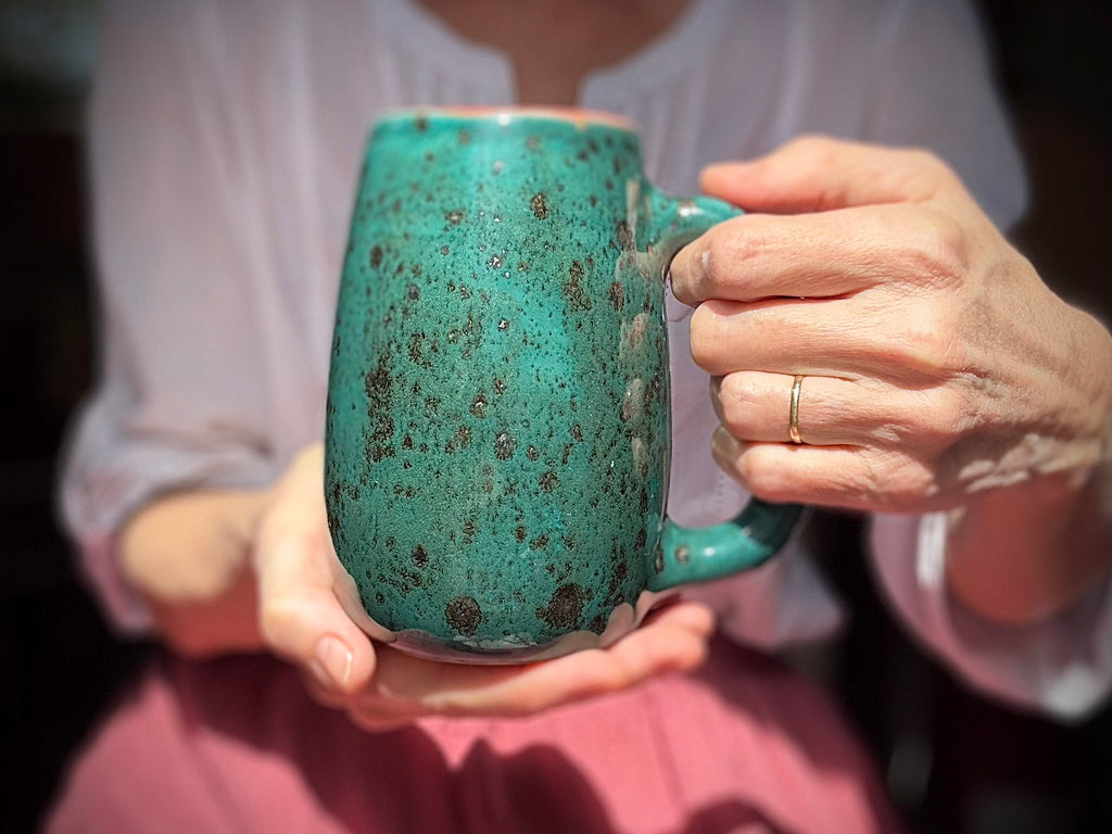 14-D Turquoise EXPERIMENT Mug, 21 oz.