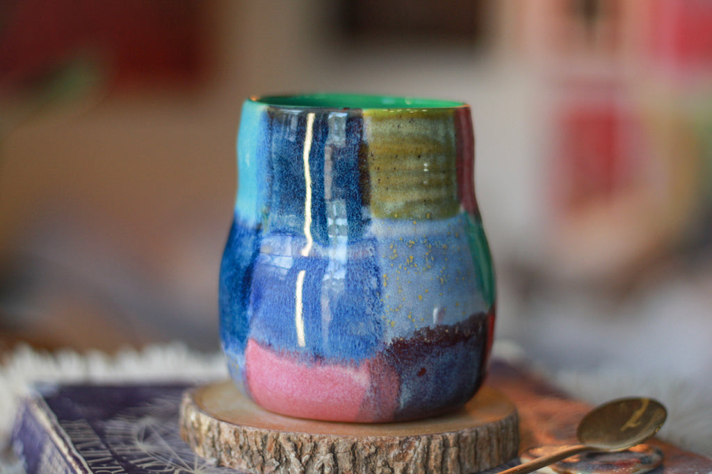 14-G Surprise Patchwork EXPERIMENT Mid Mod Mug, 14 oz.