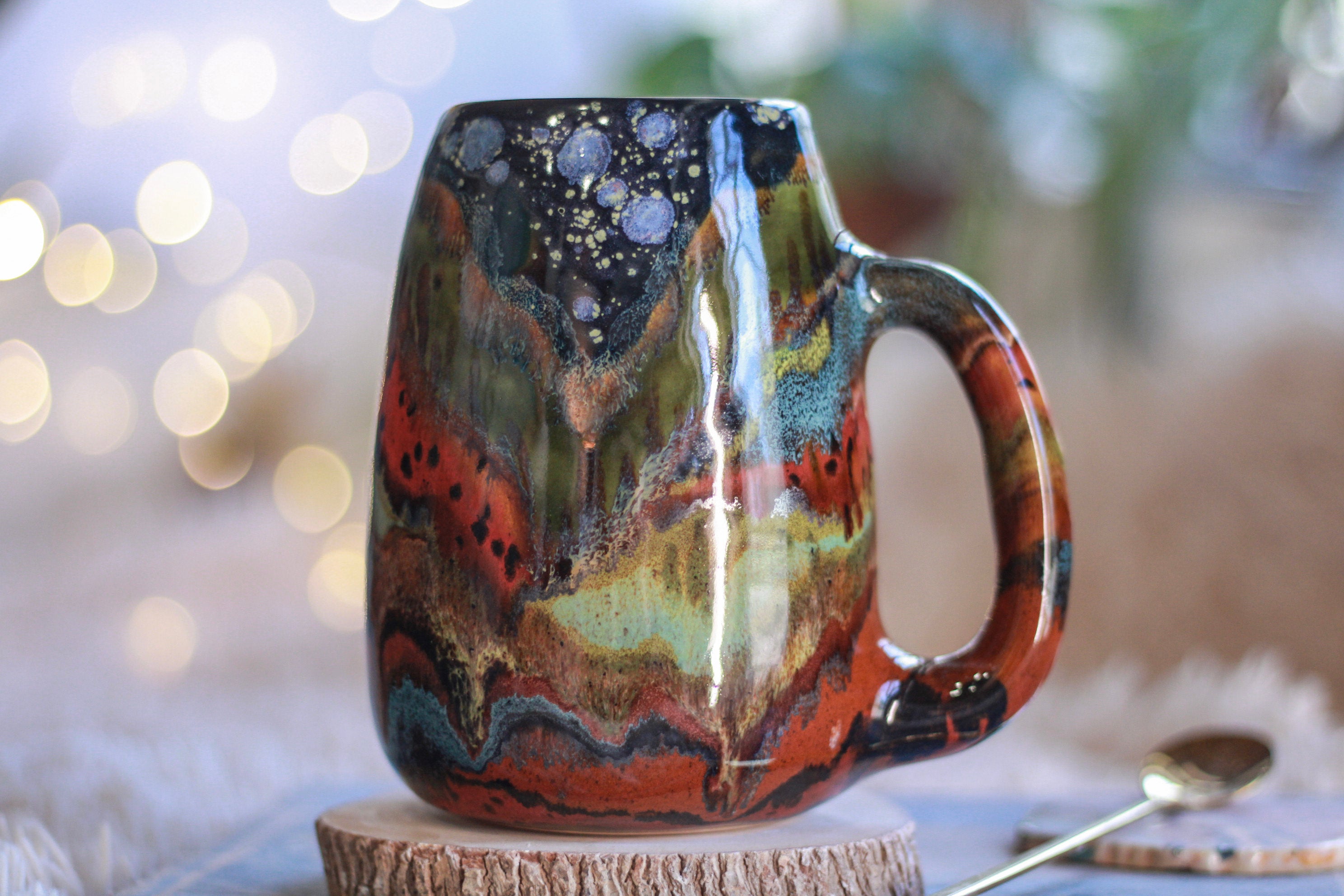 02-A Green Mountain Midnight Mug - TOP SHELF MISFIT, 24 oz.