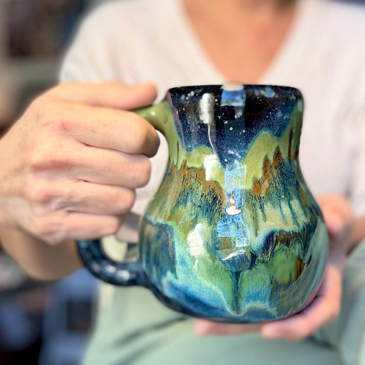 02-B Misty Mountain Midnight Curvy Mug - TOP SHELF MISFIT, 24 oz.