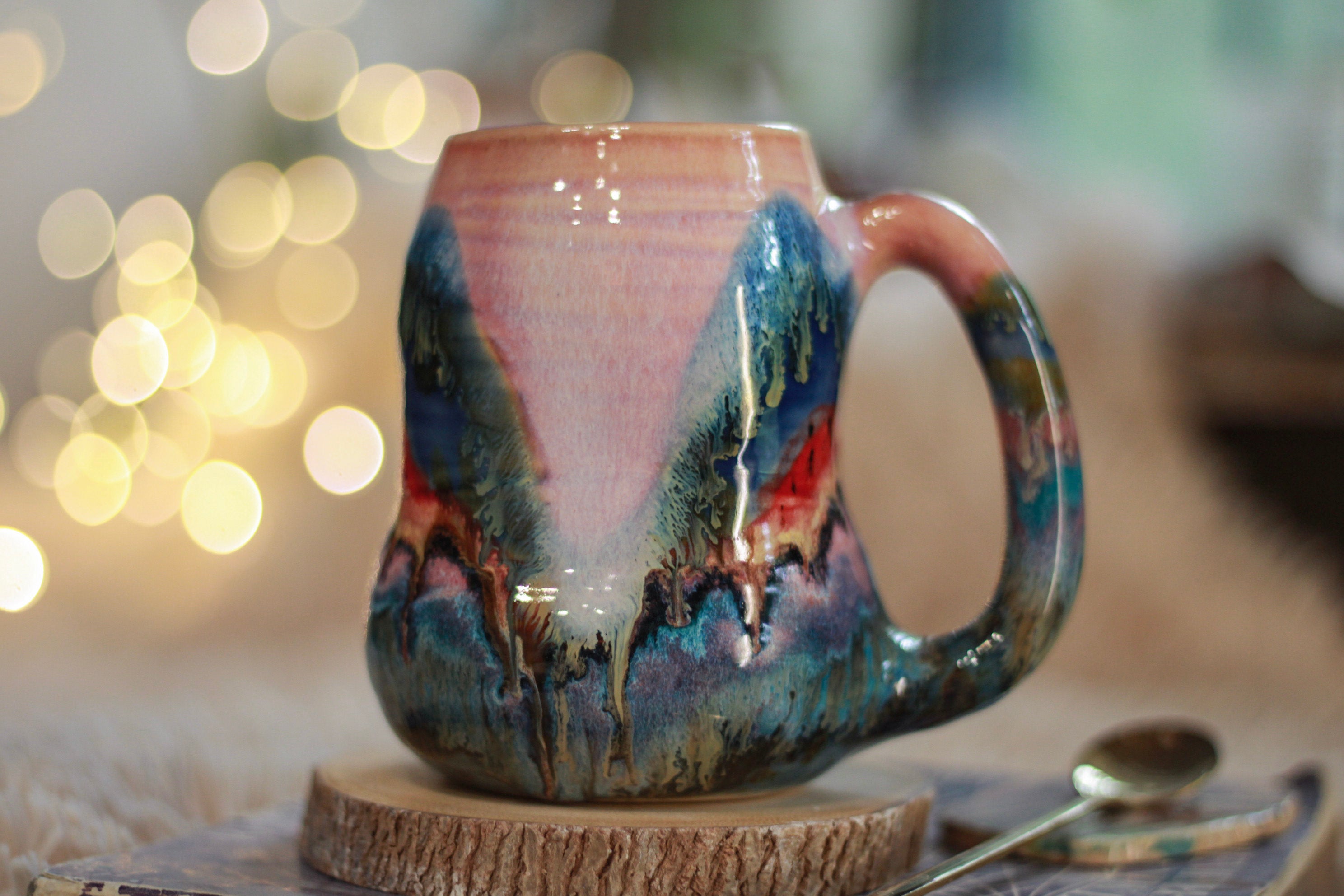 02-C EXPERIMENT Textured Divot Mug, 17 oz.