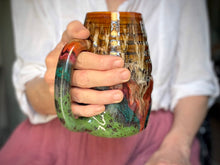 Load image into Gallery viewer, 02-B Molten Cheetah Swirly Mug - TOP SHELF, 26 oz.