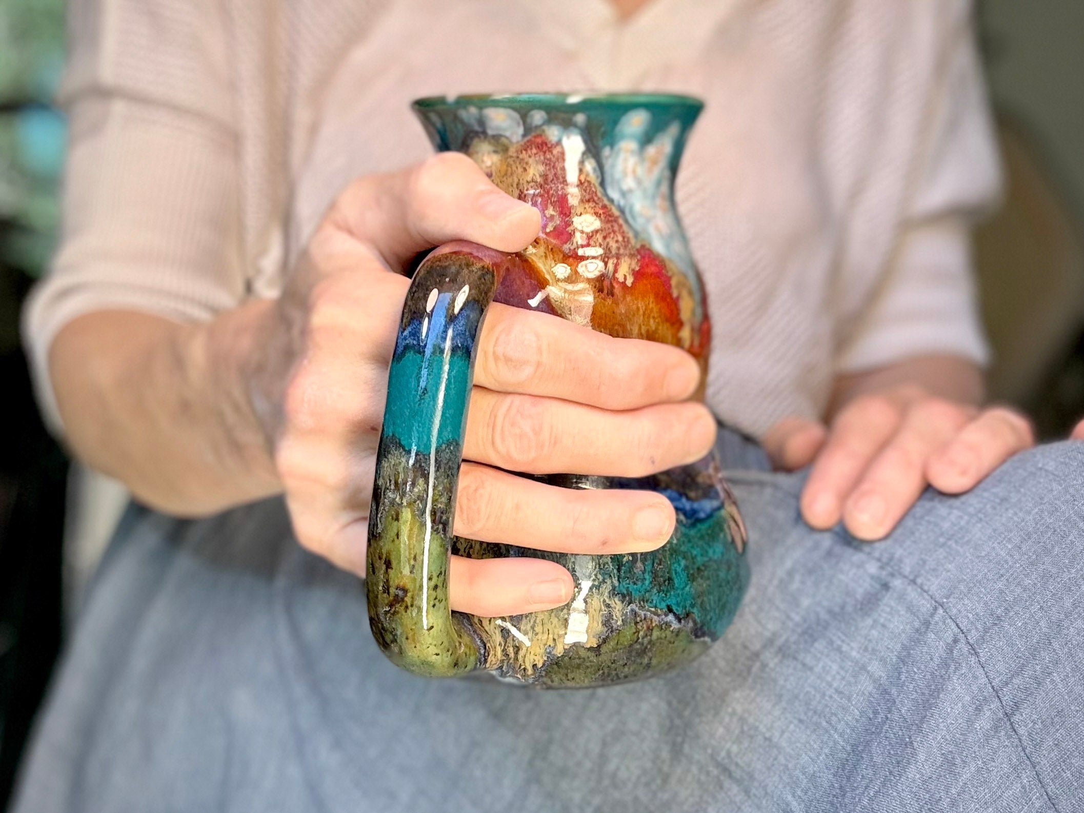 02-A Rainbow Valley Cuddle Mug - TOP SHELF, 26 oz.