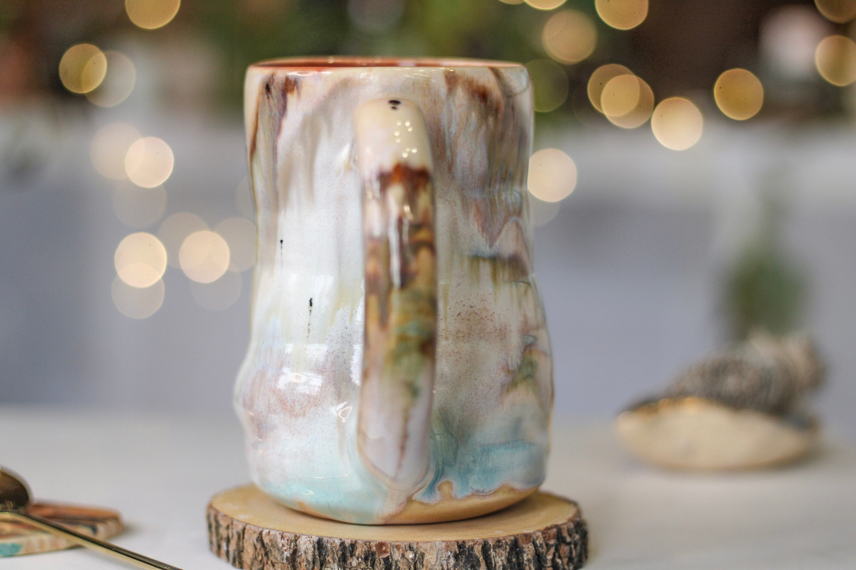 02-B Soft Earth Series PROTOTYPE Textured Acorn Mug, 19 oz.