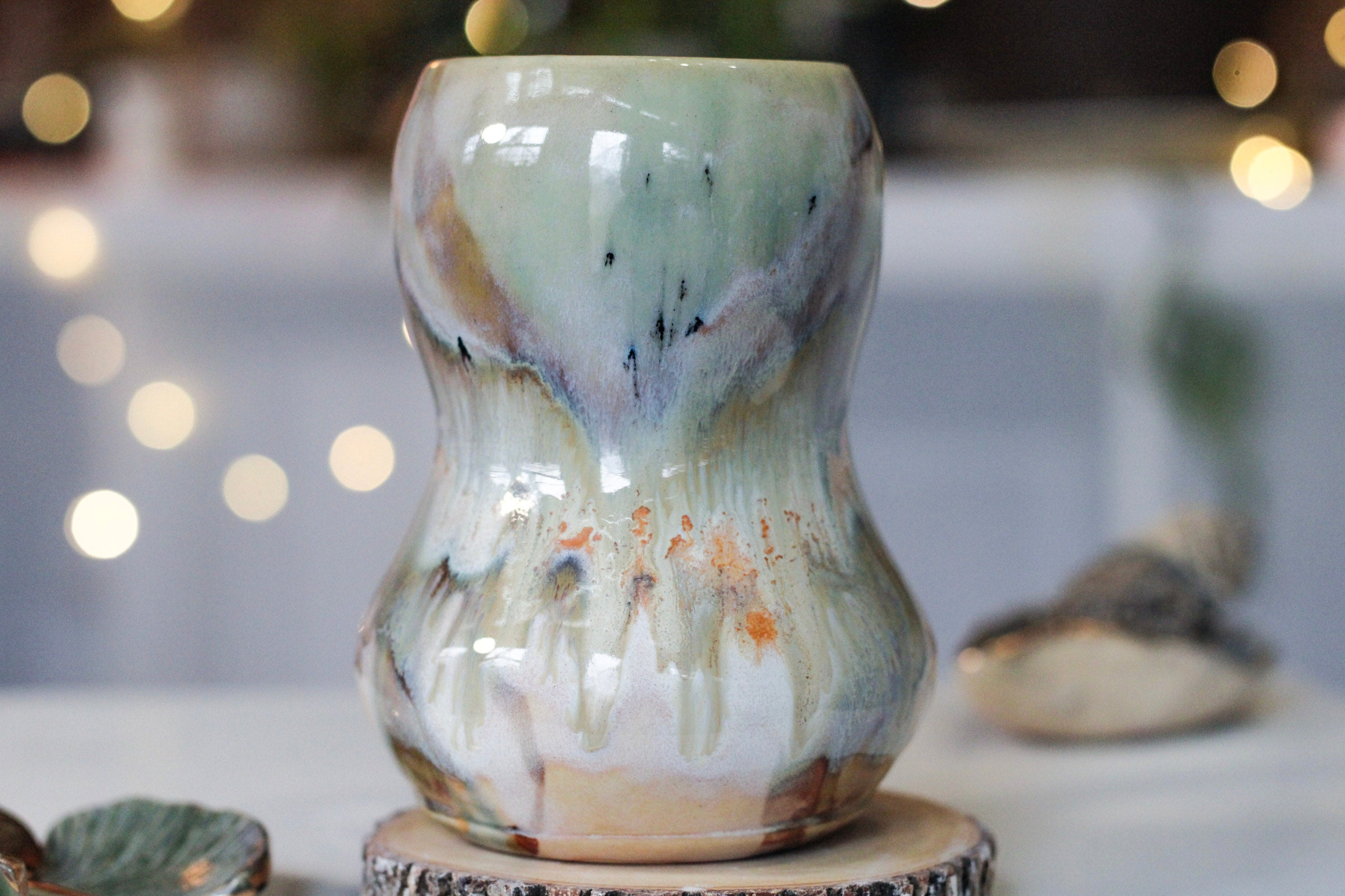 02-B Soft Earth Series PROTOTYPE Acorn Gourd Mug - TOP SHELF, 19 oz.