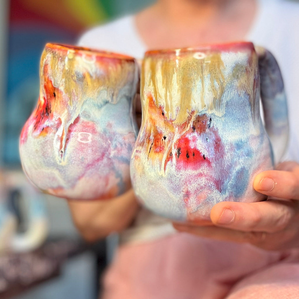 14-F Whimsy Mid Mod Mug, 17 oz. (This listing is for one mug)