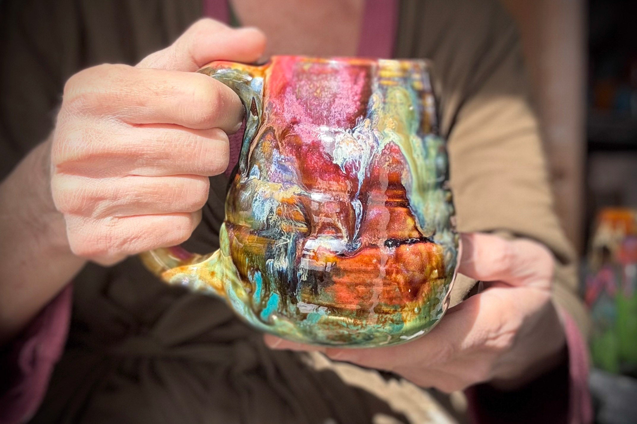 14-D Whimsy Textured Mug, 17 oz. - MINOR MISFIT, 10% off