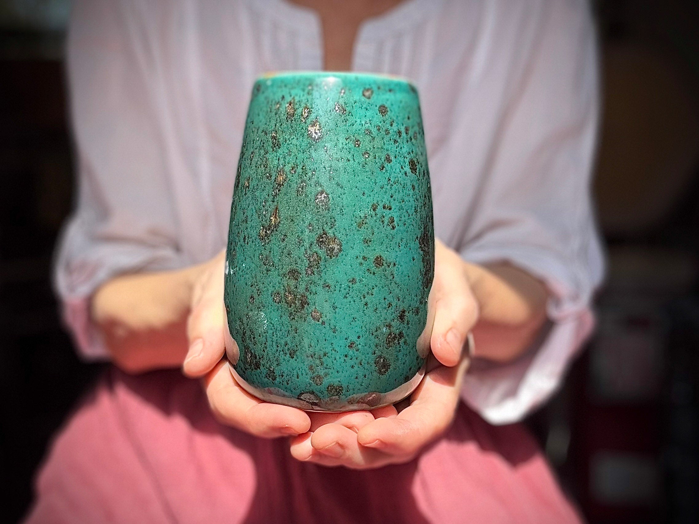 14-D Turquoise EXPERIMENT Mug, 21 oz.