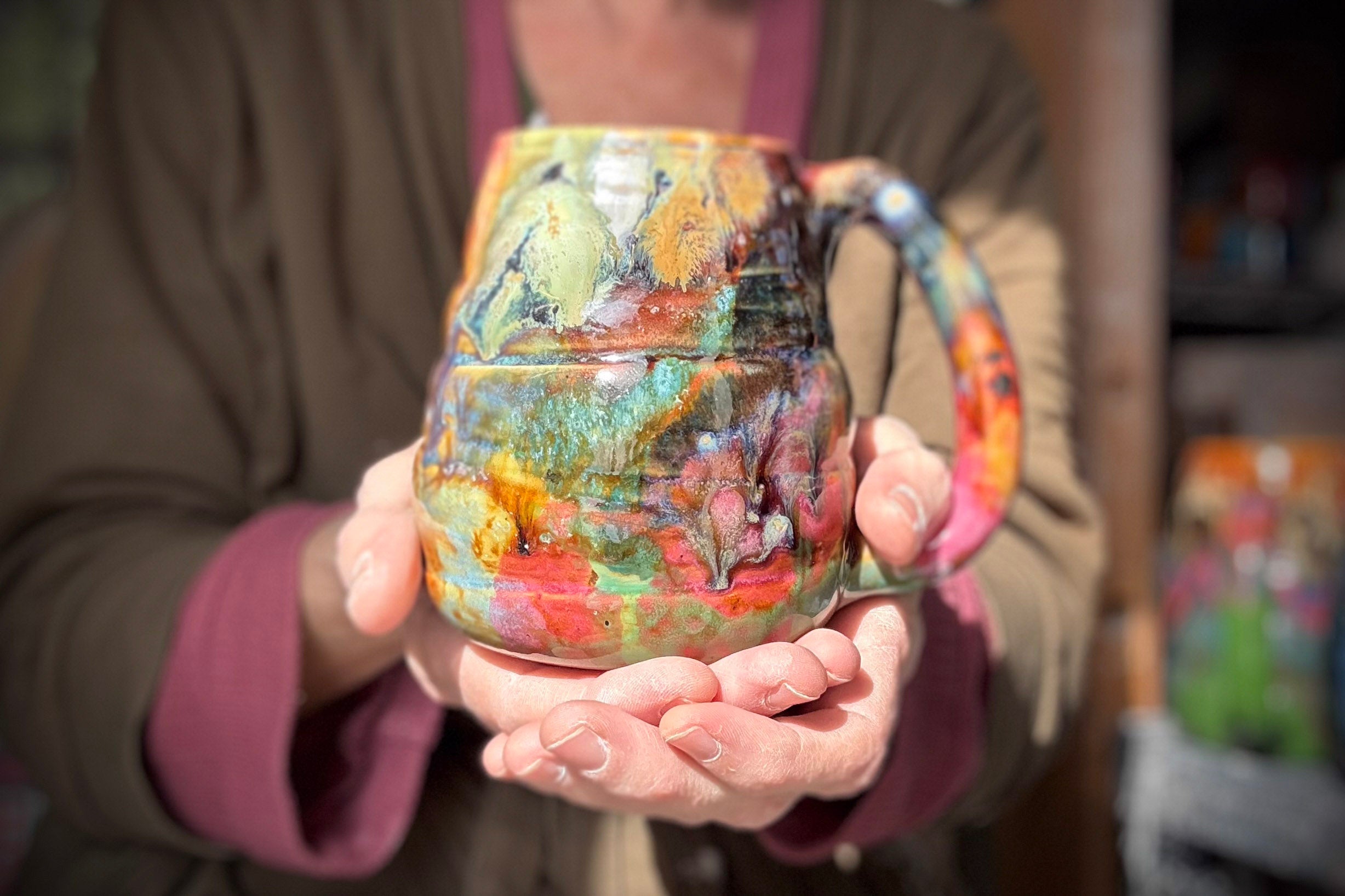 14-D Whimsy Textured Mug, 17 oz. - MINOR MISFIT, 10% off