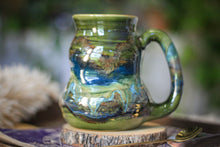 Load image into Gallery viewer, 11-D Olive Mountains Barely Flared Textured Divot 'Cuddle' Mug, 17 oz.