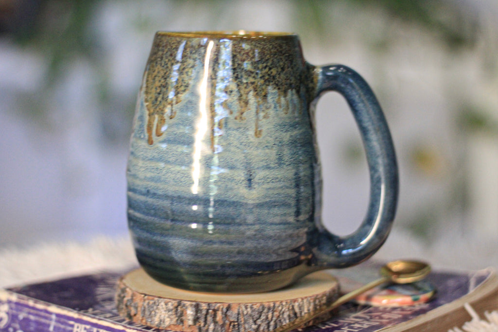 13-E Blue Simply Sublime Textured Mug, 22 oz.
