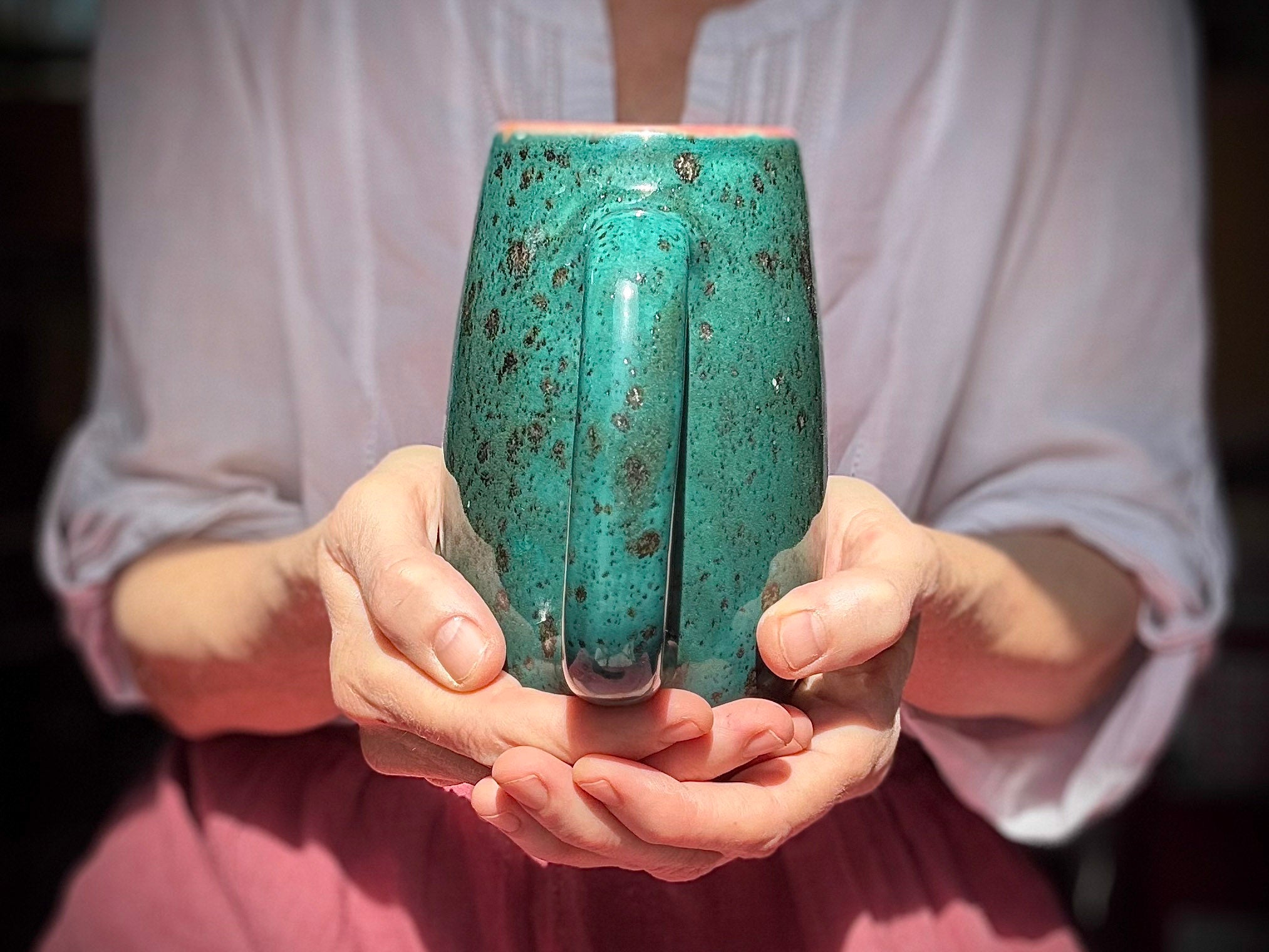 14-D Turquoise EXPERIMENT Mug, 21 oz.