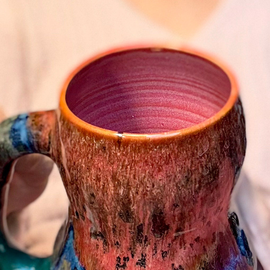 13-B Molten Melon Curvy Mug, 25 oz.