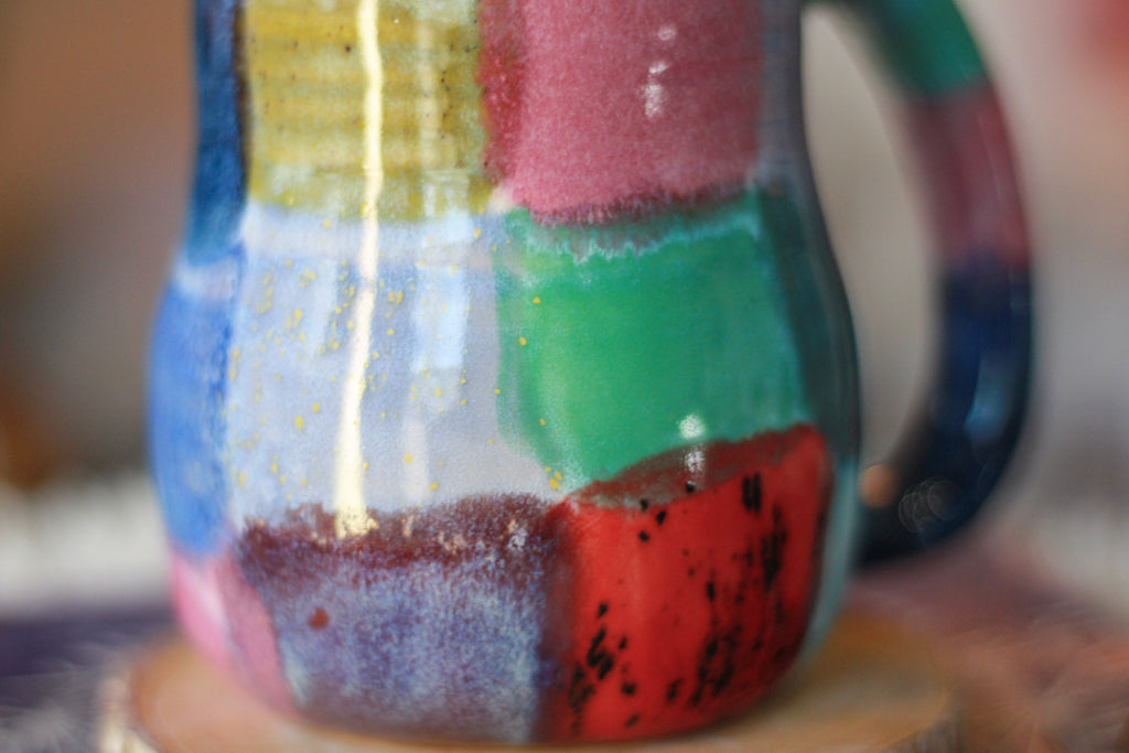 14-G Surprise Patchwork EXPERIMENT Mid Mod Mug, 14 oz.