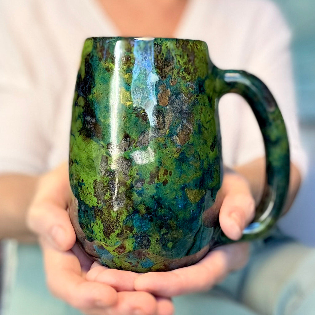 13-B Mossy Agate Slender Mug, 25 oz.