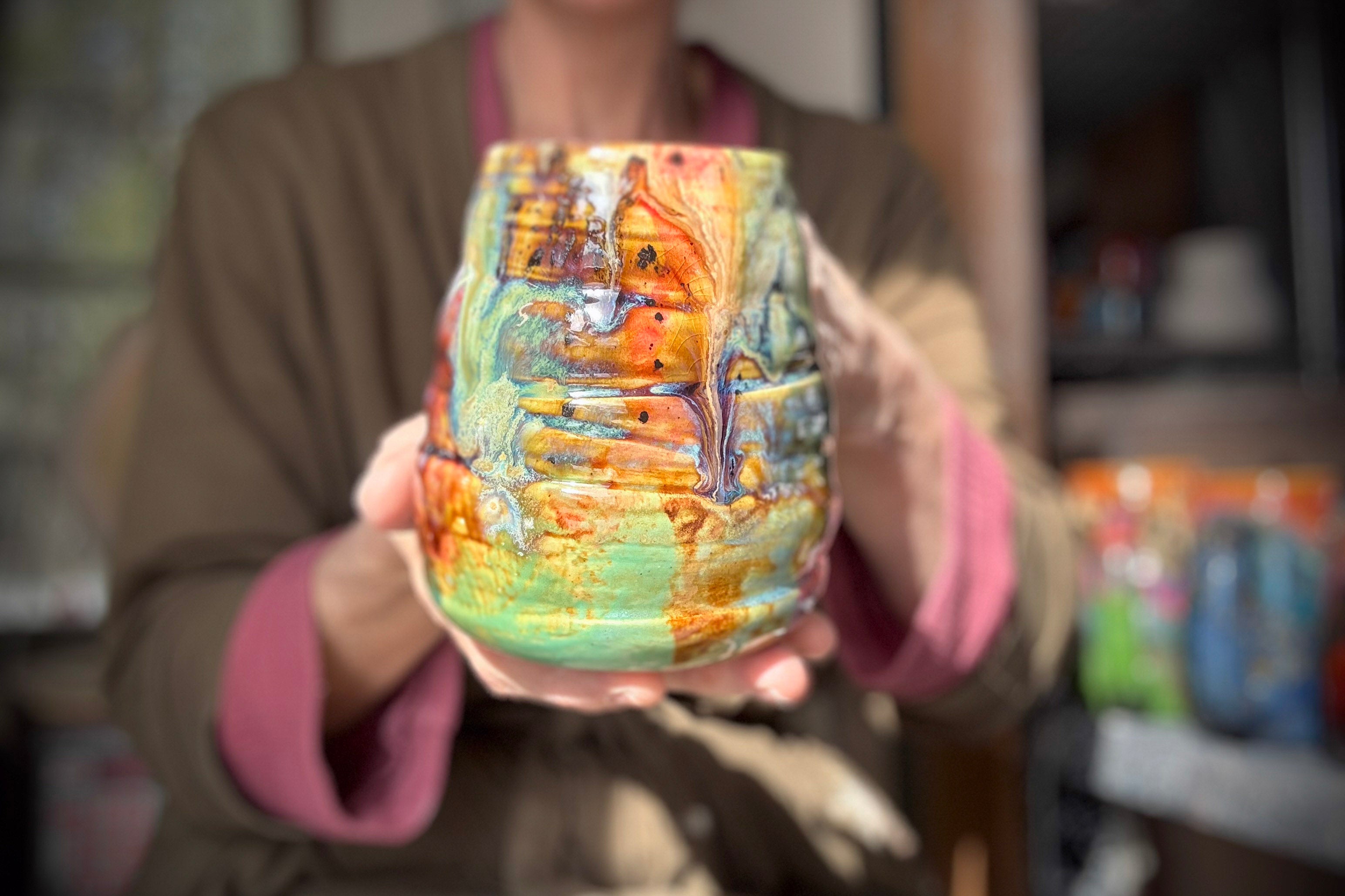 14-D Whimsy Textured Mug, 17 oz. - MINOR MISFIT, 10% off