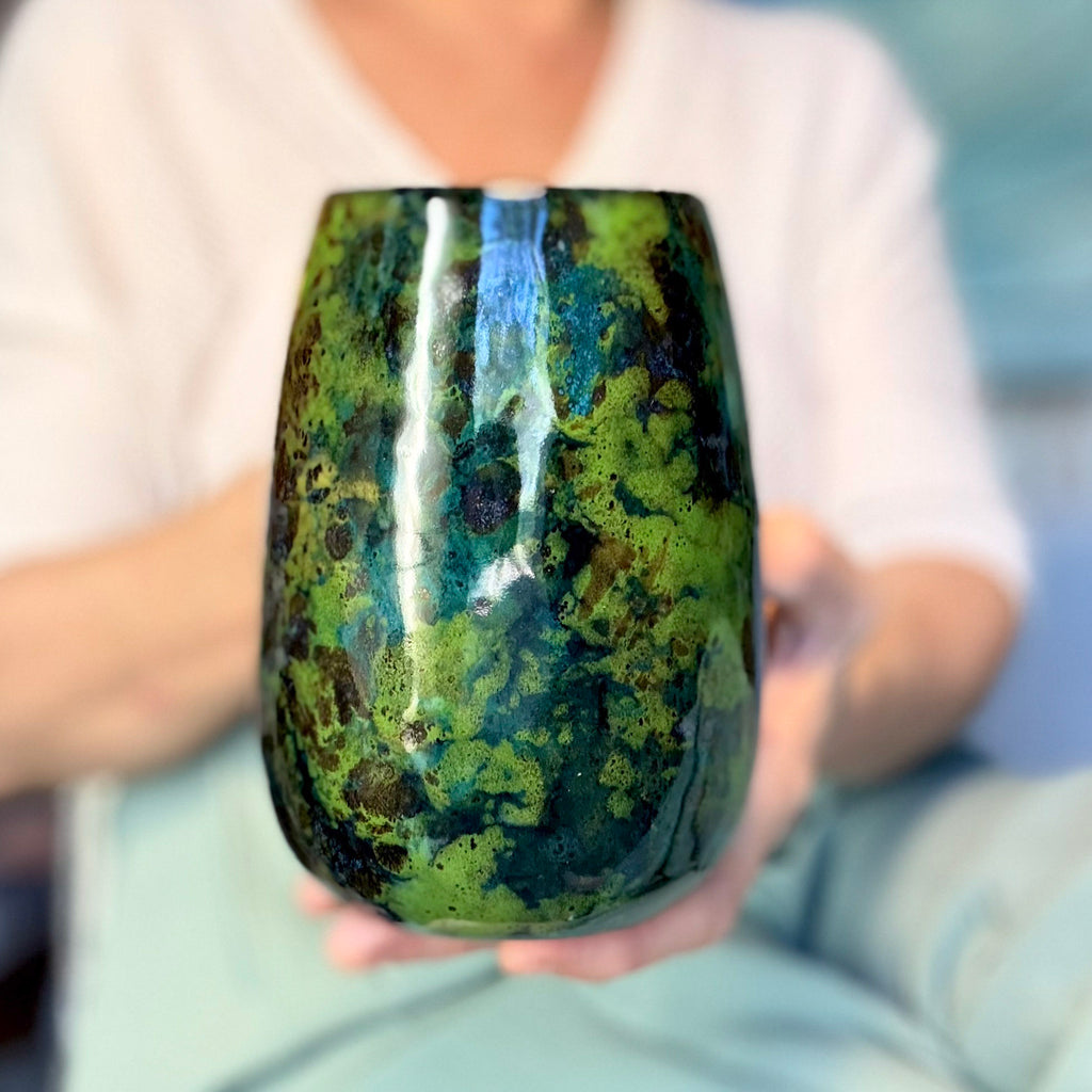 13-B Mossy Agate Slender Mug, 25 oz.