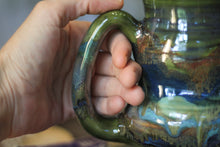 Load image into Gallery viewer, 11-D Olive Mountains Barely Flared Textured Divot 'Cuddle' Mug, 17 oz.