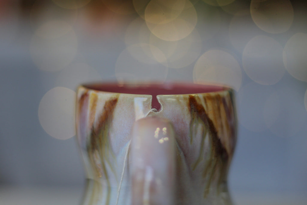 14-C Soft Earth Series PROTOTYPE Petite Notched Gourd Mug - MISFIT, 13 oz. - 15% off