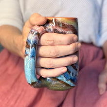 Load image into Gallery viewer, 15-D Rainbow Family Variation Textured Stein Mug, 14 oz.