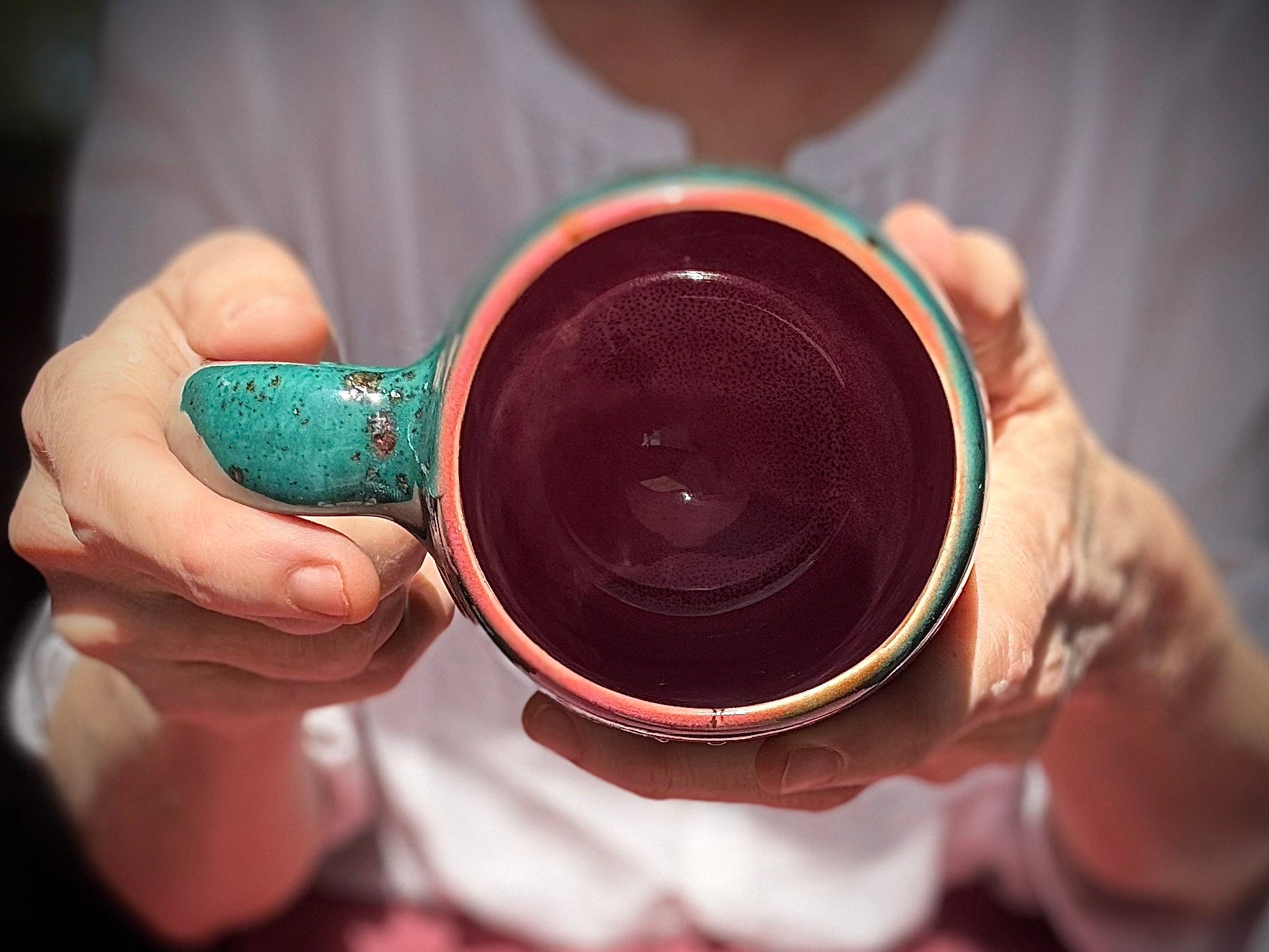14-D Turquoise EXPERIMENT Mug, 21 oz.